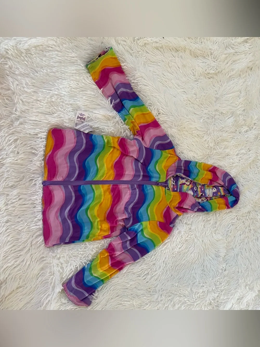 Posh Peanut X Lisa Frank Tikanni zip up reversible hoodie